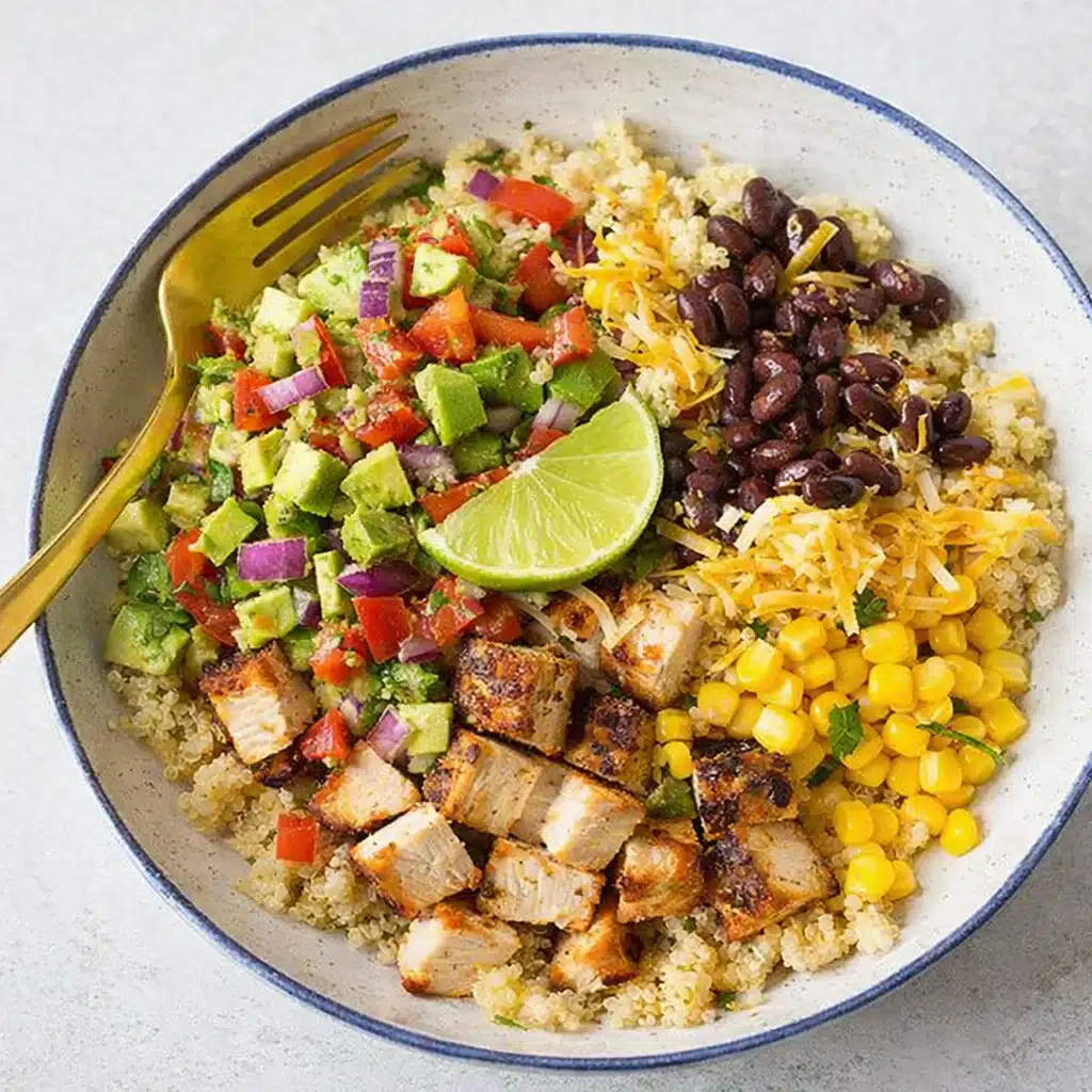 Flavor Fiesta: Grilled Chicken Quinoa Bowls with Smoky Ancho Chili